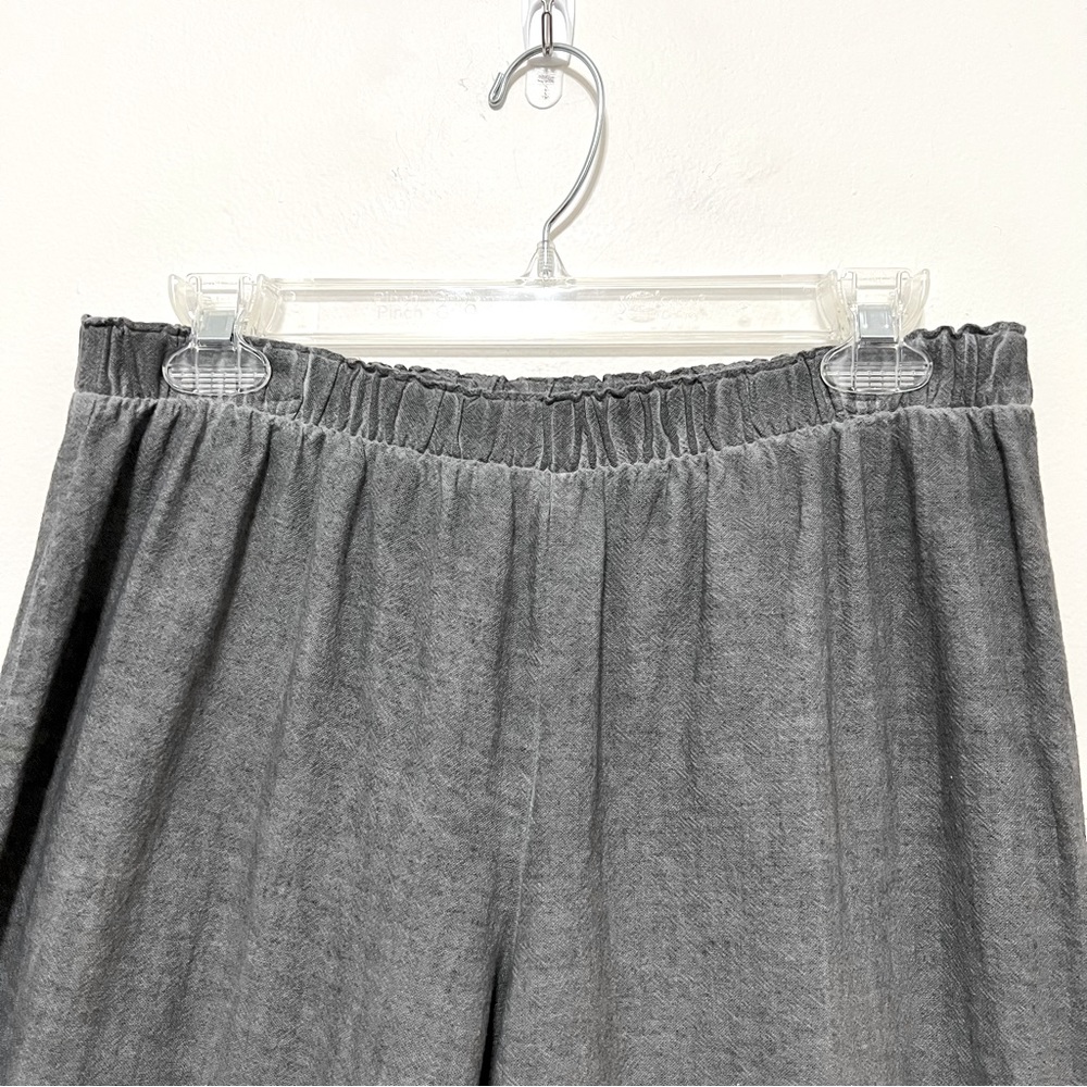 Soft Surroundings Gray Cotton Pants Resortwear Chic Loungy Coastal Grandmother - Picture 3 of 9
